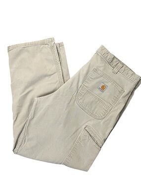 Carhartt | Relaxed Fit Twill Cargo Style Tan Khaki Work Pants Sz 38